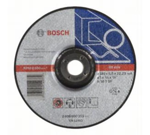 Круг обдирочный BOSCH AZIA Expert по металлу 180X6 mm выпуклый 2608600315