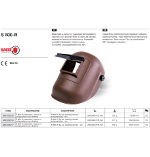 Щиток сварщика SACIT S 800-R 90x110mm MSC000217