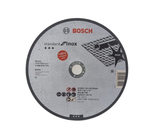 Круг отрезной BOSCH Standard for Inox 230х1.9 mm 2608619773