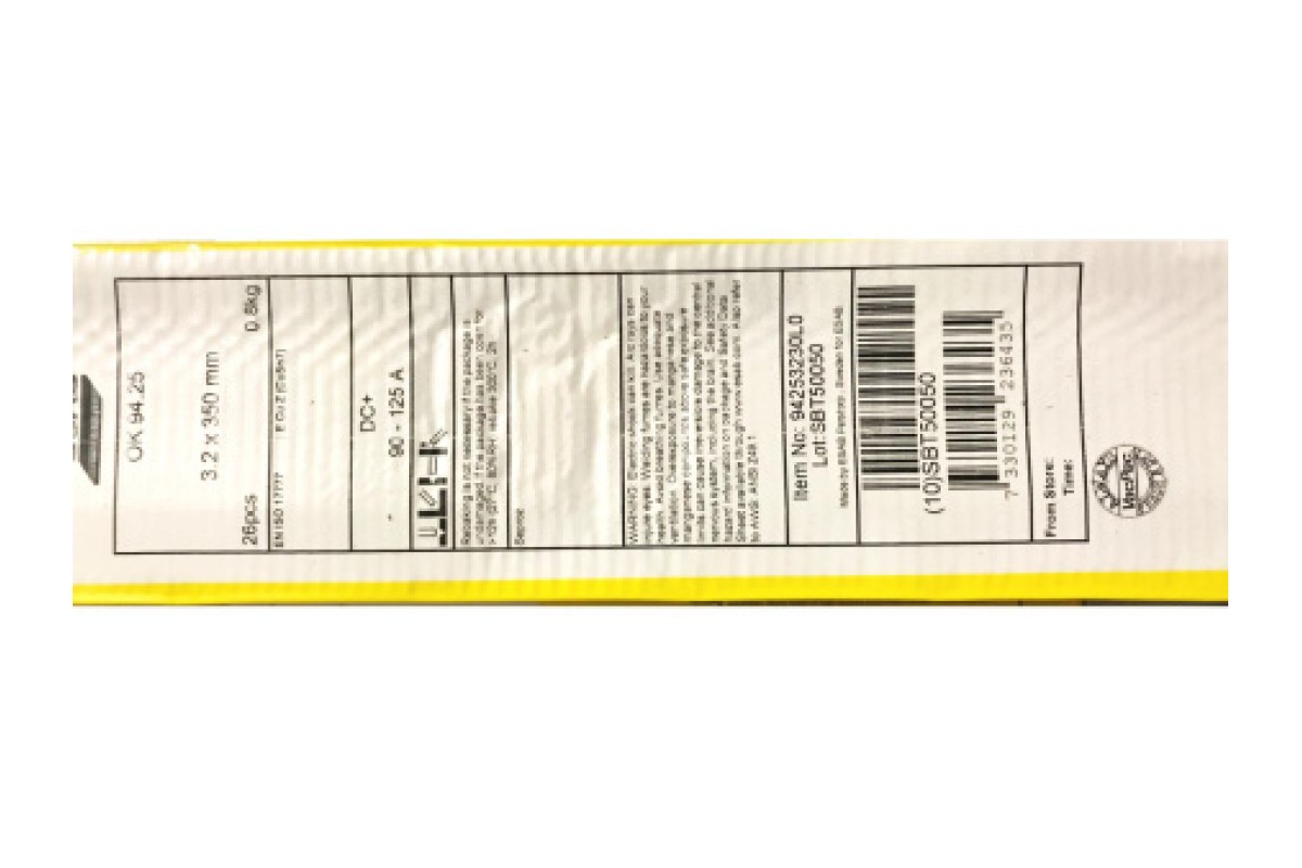 Электроды для медных сплавов OK 94.25 4,0x350mm 1/4 VP (2,6-15,6 кг) ECuSn-A_ESAB