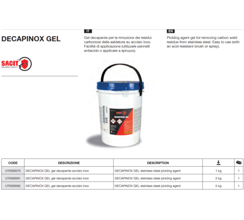 Паста травильная DECAPINOX GEL 2 кг_Sacit