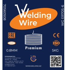 Проволока сварочная WG ER70S-6 0,8MM (5KG) SHANDONG JINERTAI WELDING MATERIAL CO.,LTD. 70S60508