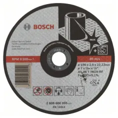 Круг отрезной по нерж. 180x2 mm, прямой.BOSCH_2608600095