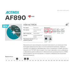 Круг фибровый VSM ACTIROX TOP SIZE AF890 S1 E P36 125mm 709158
