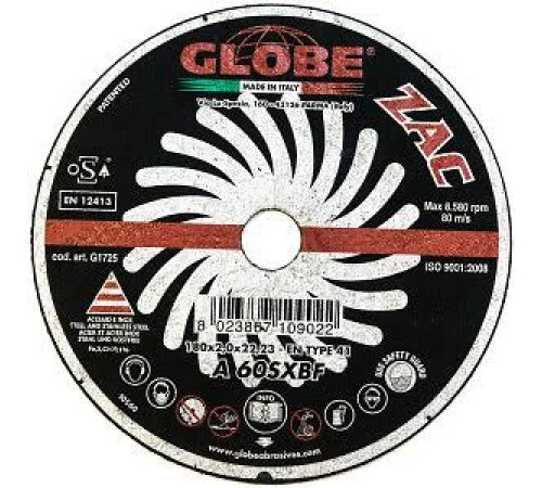 Диск отрезной 180X2.5X22.2 Z-SX Globe_G0211