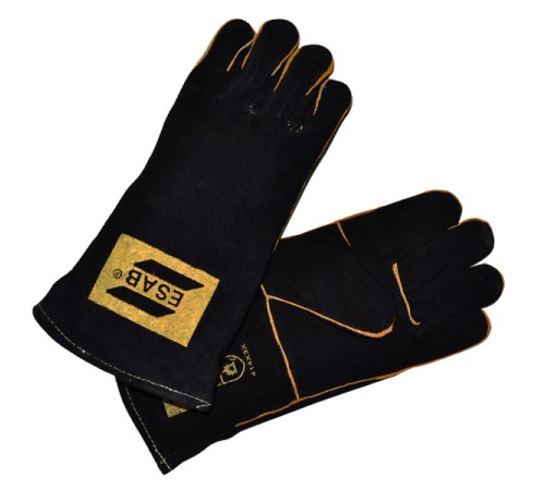 Краги пятипалые спилковые ESAB Heavy Duty BLACK с подкладкой