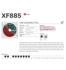 Круг фибровый ACTIROX TOP SIZE XF885 S1 E P60 125mm_VSM AZIA