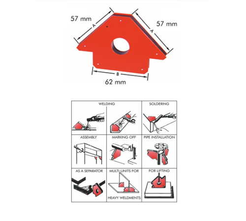Уголок магнитный Trafimet Group SpA 57X57mm PS-2 F11871