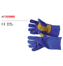 Краги спилковые усиленные WELDER KB (s10) (в уп. 12 шт)_FERRO AZIA