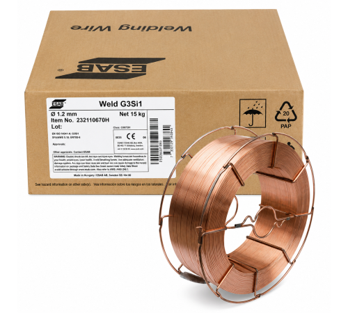 Проволока для полуавтоматической сварки ESAB Weld G3Si1 ESAB 0,8мм ER 70S - 6 15кг_232108670H