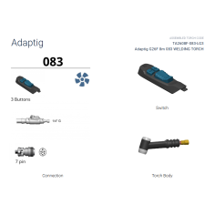 Горелка аргонодуговая Adaptig G26F 8m 083 (аналог TX225G8)_Trafimet