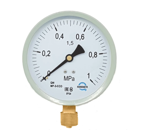 Манометр МP-3-U-LM-M20-0-1,6 MPA-1.5-54-N2. Диаметр корпуса 100 мм, резьба штуцера М20х1.5, кл.т. 1, OleKo TOO УТ000011442WG