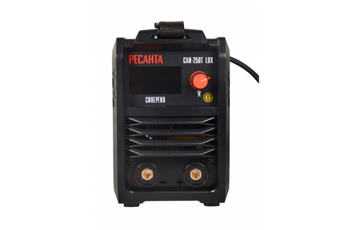 Аппарат сварочный РЕСАНТА САИ-190T LUX (ΜΜΑ, 220 Β, 10-190Α, ΠΗ 70%, 3,3 кг), комплект А 65/70