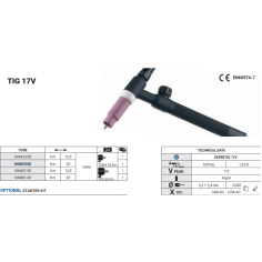 Горелка аргонодуговая TIG 17V 4M TSK50-2M_Trafimet