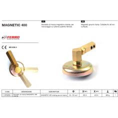 Зажим заземления FERRO AZIA 400А магнитный вращающийся MAGNETIC 400 F11373
