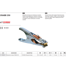 Зажим заземления 250A CRABB 250 (в уп. 25 шт)_FERRO AZIA