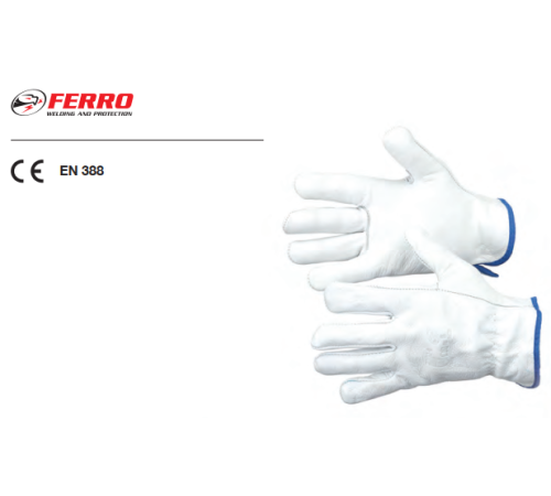 Перчатки рабочие спилковые Ferro COMFORT (s10) (в уп. 12 шт) F20004E