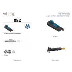 Горелка аргонодуговая Adaptig G26 Flex 8m 082 (аналог TX225G)_Trafimet