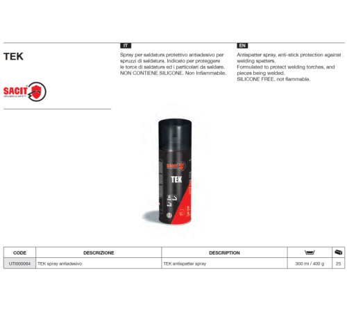 Антиспатер спрей TEK 300 ml/400g (в уп. 25 шт.)_Sacit