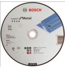 Круг отрезной по металлу Expert  230x1.9х22.2 mm,прямой, BOSCH_2608603400 AZIA