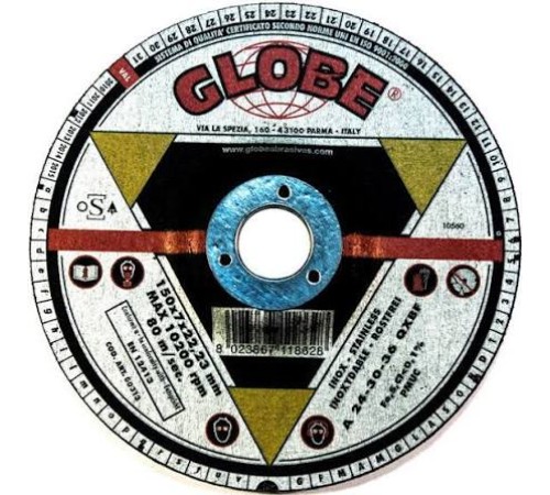 Диск шлифовальный 125X6.5X22.2 Steel and Inox A-Q Globe_G0113