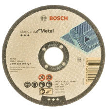 Круг отрезной по металлу. Standard по мет 125х2,5 mm, прямой.BOSCH_2608603166 AZIA