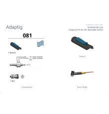 Горелка аргонодуговая Adaptig W18 4m 081 (аналог TX355W)_Trafimet AZIA