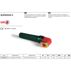 Электрододержатель 400A безогарковый SUPERIOR 6 (в уп. 10 шт)_SACIT