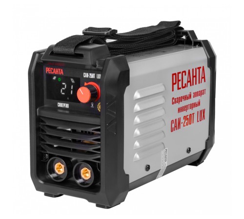 Аппарат сварочный РЕСАНТА САИ-190T LUX (ΜΜΑ, 220 Β, 10-190Α, ΠΗ 70%, 3,3 кг), комплект А 65/70