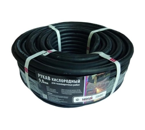Рукав кислородный d=9 mm GCE KRASS (черный, 40м) 2921031