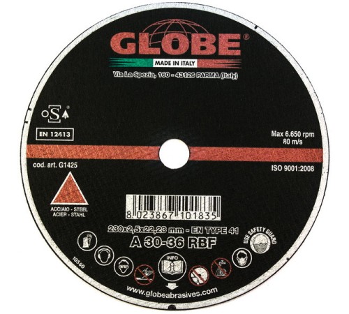 Отрезной диск Globe 230 мм для стали и нержавейки