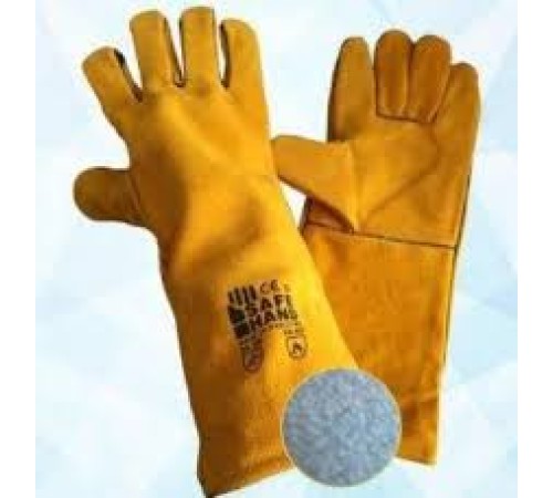 Краги сварочные из спилка  разм. 40см утепленные_ SHWG-FR_SAFE HAND SOLUT|