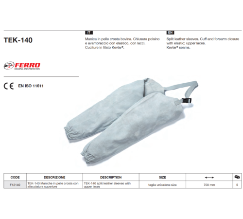 Нарукавники кожаные Ferro TEK-140