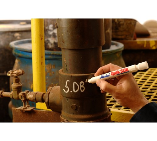 Маркер с твердой краской Markal Quik Stik Mini Paintstik 6мм WHITE 61126 SOLUT|