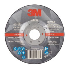 Диск шлифовальный 127 x 7 x 22.23  Silver 3M_UU009017318 ^
