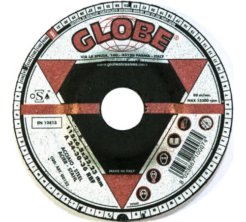 Диск шлифовальный 115X6.5X22.2 Steel A-R Globe_G0122 SOLUT|
