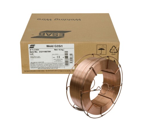 Проволока омеднен. ESAB Weld G3Si1 ф 1,2 мм (кассета 15 кг)