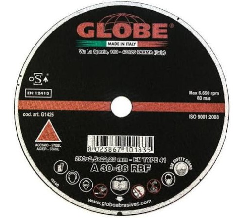 Диск отрезной 230X2.5X22.2 Steel A 30-36 R Globe