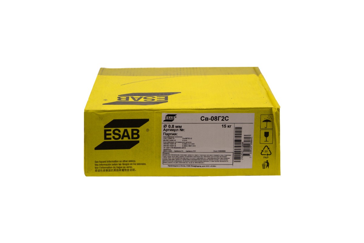 Проволока омеднен. ESAB СВ-08Г2С ф 0,8 мм (кассета 15 кг)