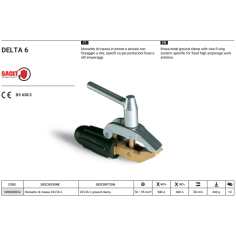 Зажим заземления 600A винтовой DELTA 6 (в уп. 10 шт)_Sacit AZIA