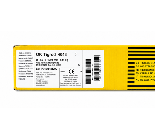 Прутки присадочные OK Tigrod 4043 2.0mm 5kg_ESAB AZIA
