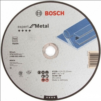 Круг отрезной по металлу Expert  230x1.9х22.2 mm,прямой, BOSCH_2608603400 AZIA