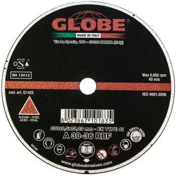 Диск отрезной 180X3.2X22.2 Steel and Inox A-Q  Globe_G1111 SOLUT|