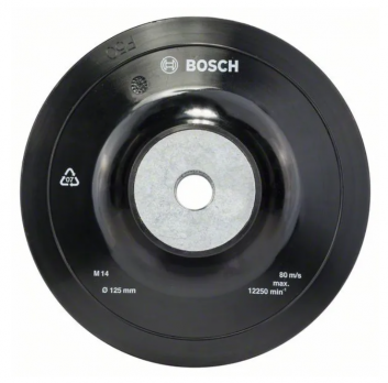 Тарелка опорная с гайкой , мягкая, д125mm д/ушм_BOSCH_1608601033 AZIA